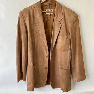 Vintage Scully Suede Leather Brown Tan Blazer Jacket